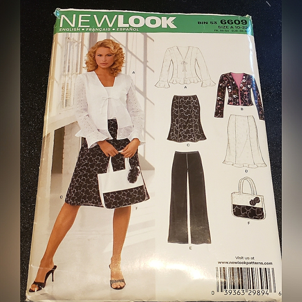 New look 6609 sewing pattern size A 10-22